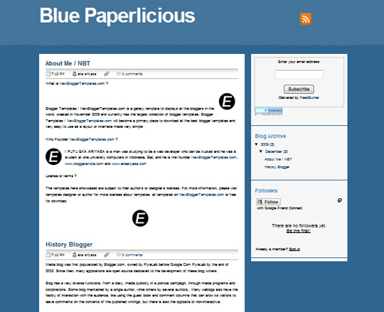 Blue Paperlicious