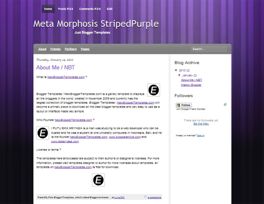 Meta Morphosis StripedPurple