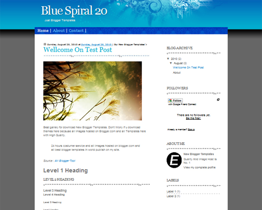 Blue Spiral 20