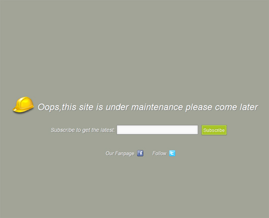 Under Maintenance