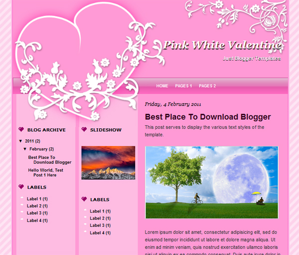 Pink White Valentine